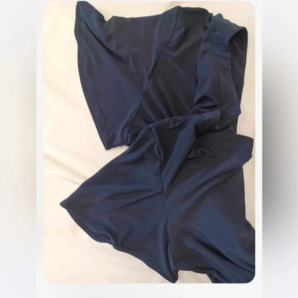 Nina Leonard Blue Short Sleeve Dress Shirt  Size Large - Picture 8 of 8